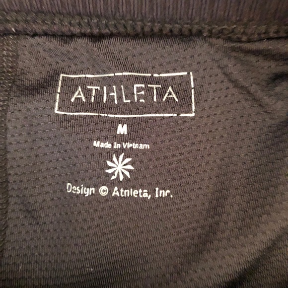Athleta Black Pleated Skort Size M Elastic Waist #d2 - Picture 9 of 9